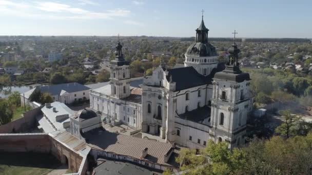 Berdychiv Deki Bare Carmelites Manastırı Nın Insansız Hava Aracı Görüntüleri — Stok video