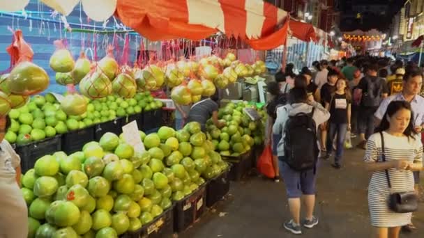 Singapore Sydostasien Singapore Januari 2019 Folkets Gata Med Folk Som — Stockvideo
