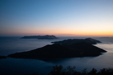 islands in the Mediterranean Sea after sunset