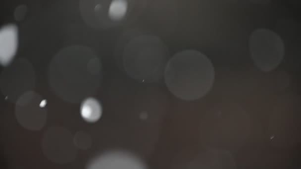 Bokeh Glitter Background Video White Snow Blurred Circles — Vídeo de Stock