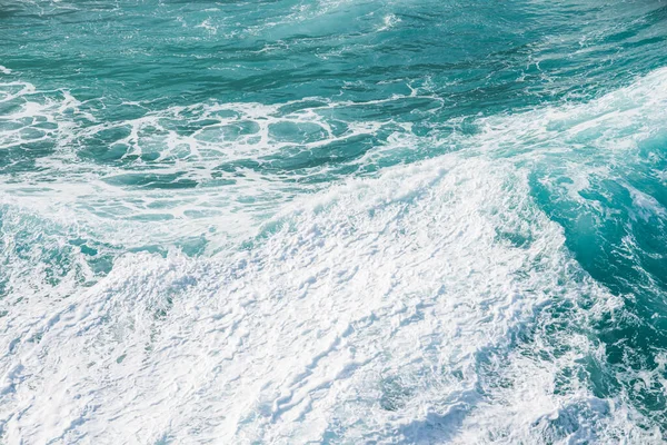 Oceano Água Azul Onda Fundo — Fotografia de Stock