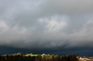 Batı Allgaeu 'deki Amtzell Kilisesi, Baden-Wuerttemberg, Almanya