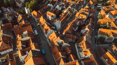 Ravensburg yakınlarındaki eski Wangen kasabası. Baden-wuerttemberg Almanya Kapısı.