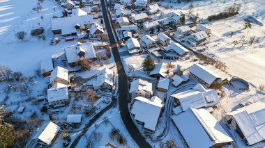 Almanya 'da kuş bakışı görülebilen çatılar.
