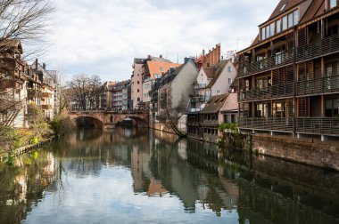 Pegnitz River and colorful view of Nuremberg Old Town - Nuremberg, Bavaria, Germany