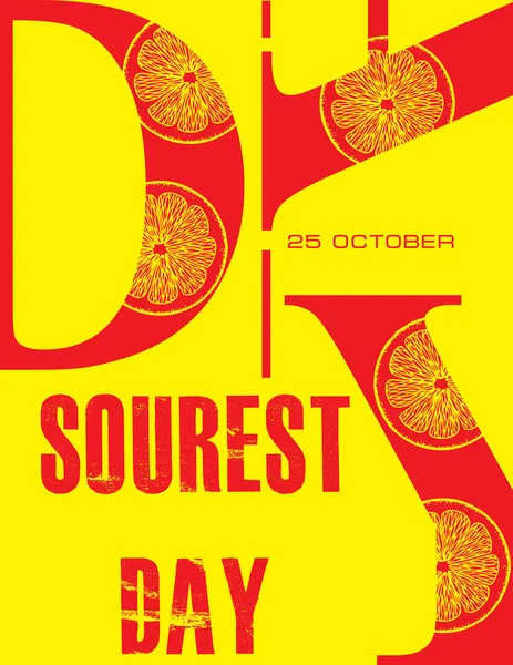 Plakat Okazji Październikowego Wydarzenia Sourest Day — Wektor stockowy