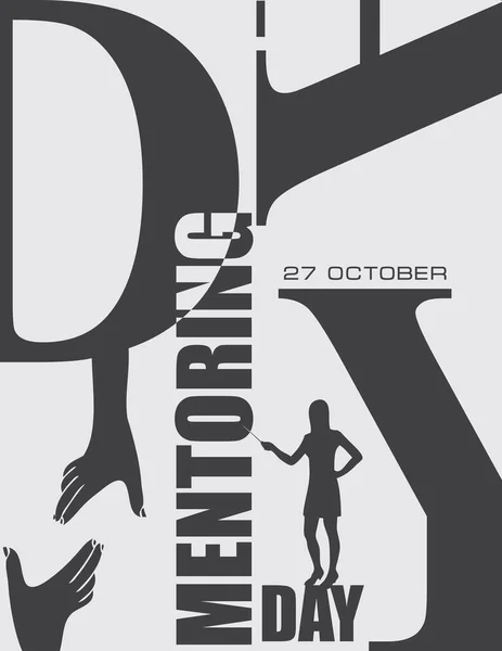 10月のイベントのポスター National Mentoring Day — ストックベクタ