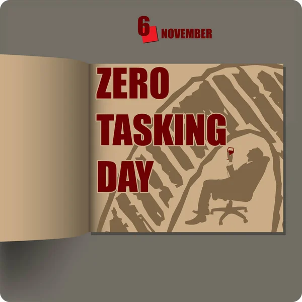 Album Verbreitete Sich Mit Datum November Zero Tasking Day — Stockvektor
