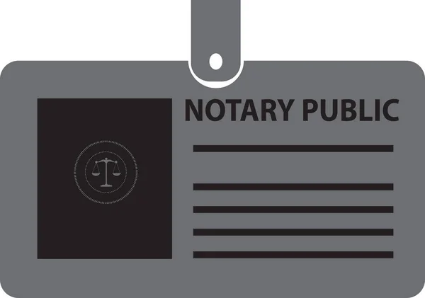 Documento Identidad Notario Público Clip Ilustración Vectorial — Vector de stock