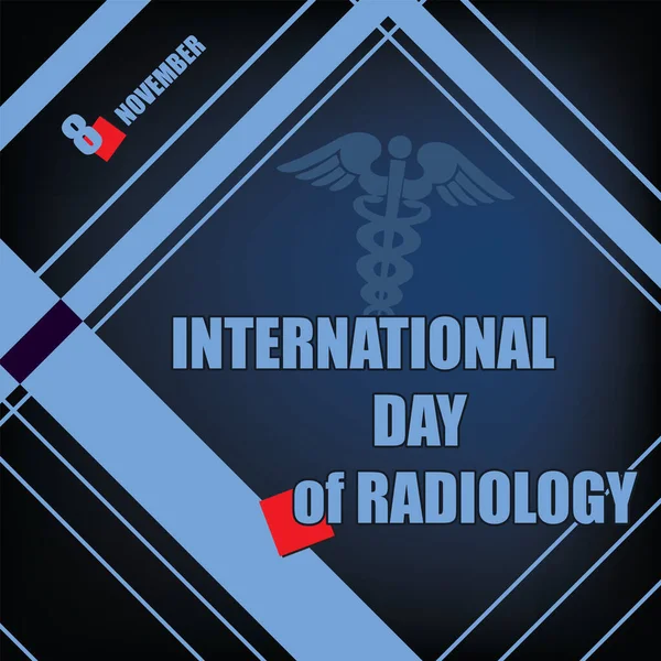Événement Calendrier Est Célébré Novembre Journée Internationale Radiologie — Image vectorielle
