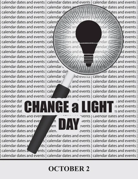 Creative Illustration Calendar Dates Events October Change Light Day — Stock Vector
