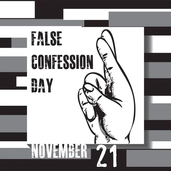 Evento Calendário Comemorado Novembro Falso Dia Confissão — Vetor de Stock