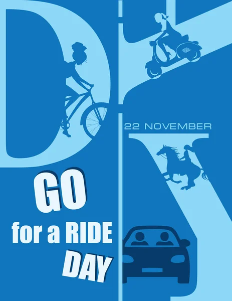 Αφίσα Για Την Εκδήλωση Του Νοεμβρίου Ride Day — Διανυσματικό Αρχείο