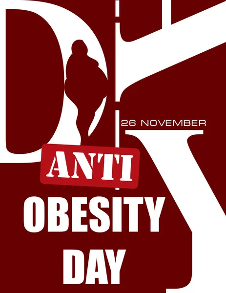 11月のイベントのポスター 反肥満の日 — ストックベクタ