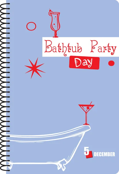 Незвичайне Свято Веселощів Грудні День Вечірки Баттубі — стоковий вектор