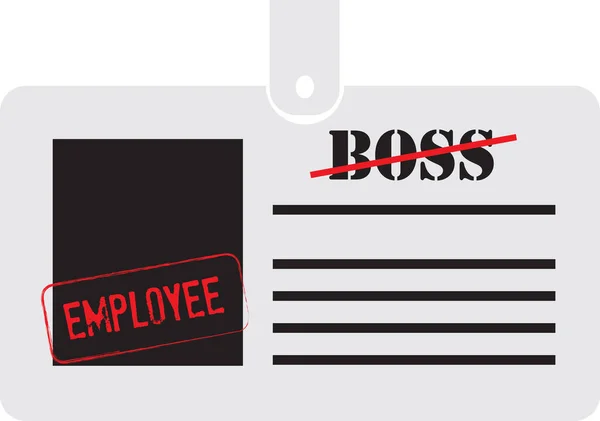 Personalausweis Für Den Tag Boss Employee Exchange Day Termin Ist — Stockvektor
