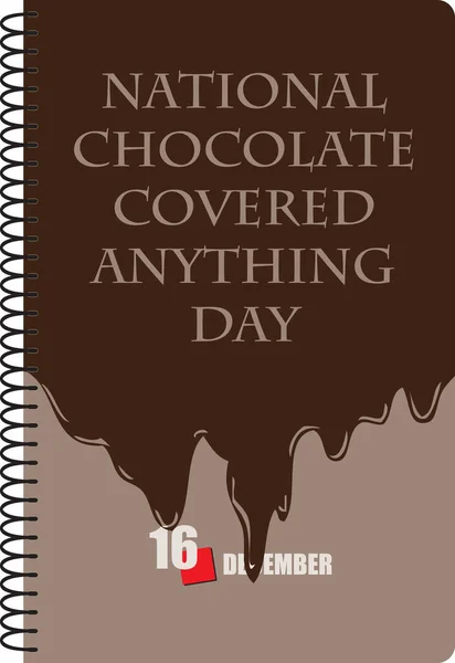 Evento Vacaciones Diciembre Chocolate Cubierto Cualquier Cosa Día — Archivo Imágenes Vectoriales