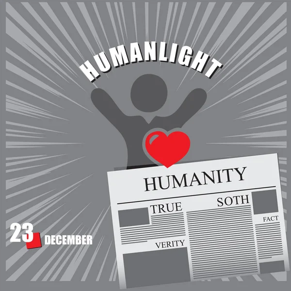 Página Periódico Para Evento Humanlight — Archivo Imágenes Vectoriales