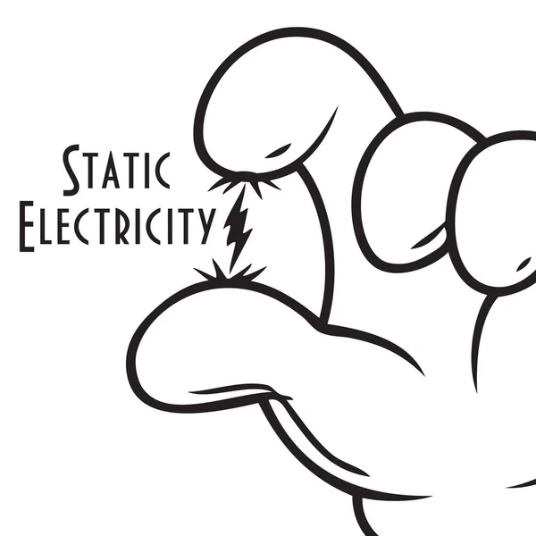 2本の電動人間の指の間の電気放電 — ストックベクタ