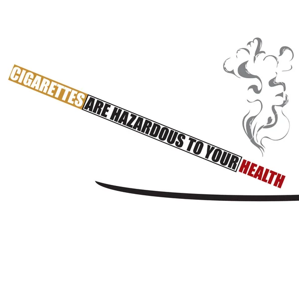 Poster Cigarettes Hazardous Your Health — Stock Vector