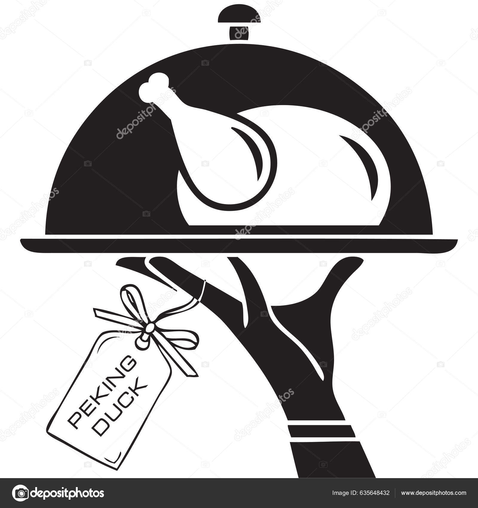 Common Dish Peking Duck Culinary Cloche Stock Vector by ©VIPDesignUSA 