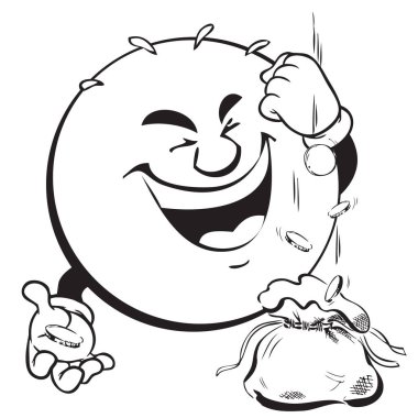 Laughter improves our health and health helps in business clipart