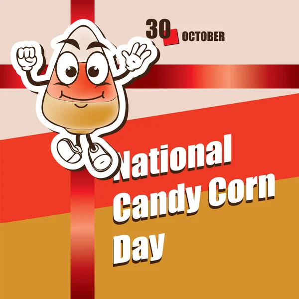 Kalendář Akce Slaví Říjnu Národní Den Kukuřice Cukrové — Stockový vektor