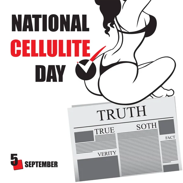 Tidningssida För Evenemanget National Cellulite Day — Stock vektor