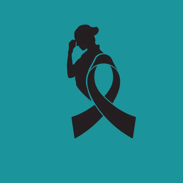 与子宫颈癌有关的问题的象征意义 — 图库矢量图片