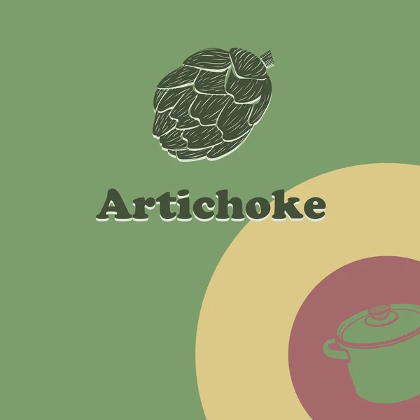Рослина Яка Інгредієнтом Багатьох Страв Artichoke — стоковий вектор