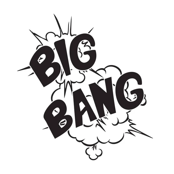 Κείμενο Big Bang Φόντο Έκρηξης Εικονογράφηση Διανύσματος — Διανυσματικό Αρχείο