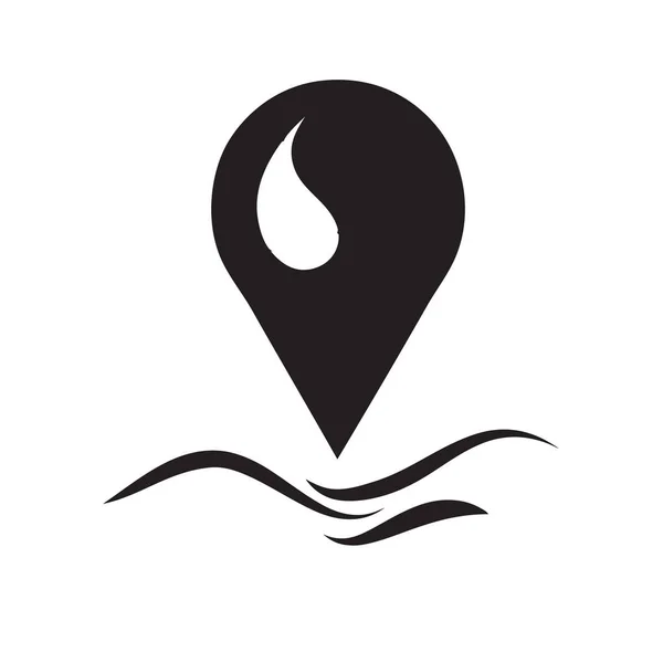 Σύμβολο Για Χάρτη Που Υποδηλώνει Νερό Σταγόνα Νερού — Διανυσματικό Αρχείο