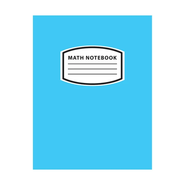Cover Notebook Mathematics Blue Vector Illustration — Stock Vector