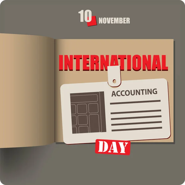 Album Spread Date November International Accounting Day — Stock Vector