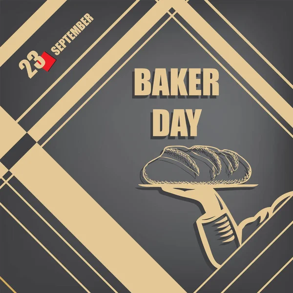 Kalender Evenement Wordt Gevierd September National Baker Day — Stockvector