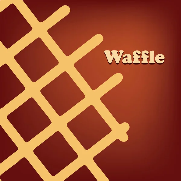 Cartaz Para Sobremesa Waffle Popular Ilustração Vetorial — Vetor de Stock