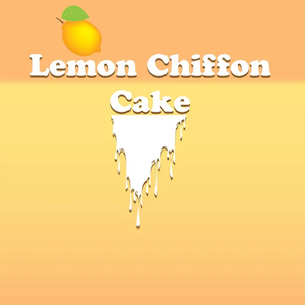 Affiche Vectorielle Pour Dessert Gâteau Mousseline Citron — Image vectorielle