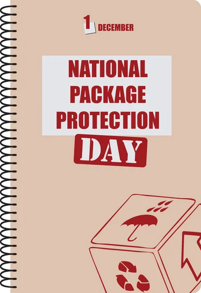 Evento Diciembre Relacionado Con Protección Los Envíos Día Nacional Protección — Archivo Imágenes Vectoriales