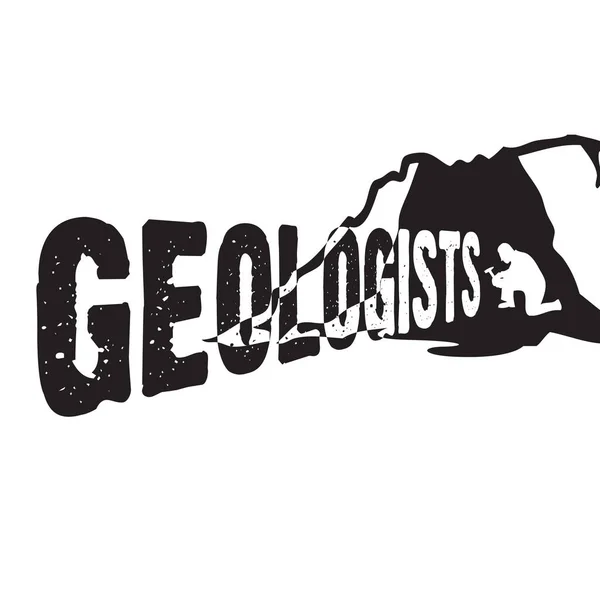 Illustrazione Vettoriale Professione Geologo — Vettoriale Stock