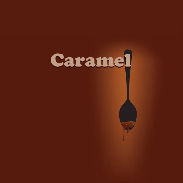 Plakat Popularnego Deseru Karmelowego Ilustracja Wektora — Wektor stockowy