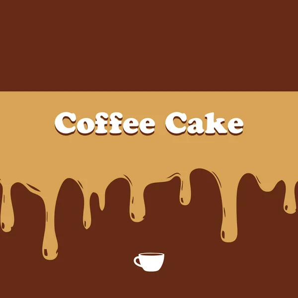 Kahve Malzemeli Tatlı Hamur Işi Kahveli Kek — Stok Vektör