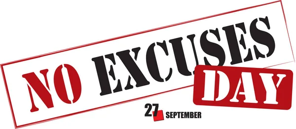 Stämplad Text Till Septemberevenemanget National Excuses Day — Stock vektor