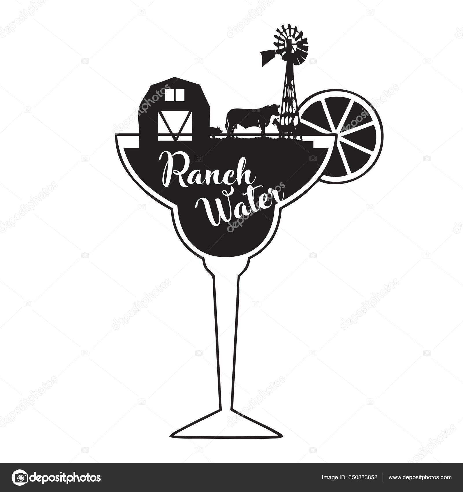 Ranch Water Alcoholic Cocktail Texas Version Skinny Margarita Stock 