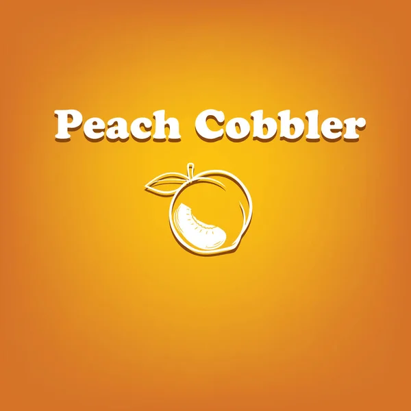 Cartel Para Dulce Delicado Postre Horneado Con Melocotones Peach Cobbler — Archivo Imágenes Vectoriales