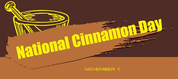 Karta Wydarzenie Listopadowy Dzień Narodowy Dzień Cynamonu — Wektor stockowy