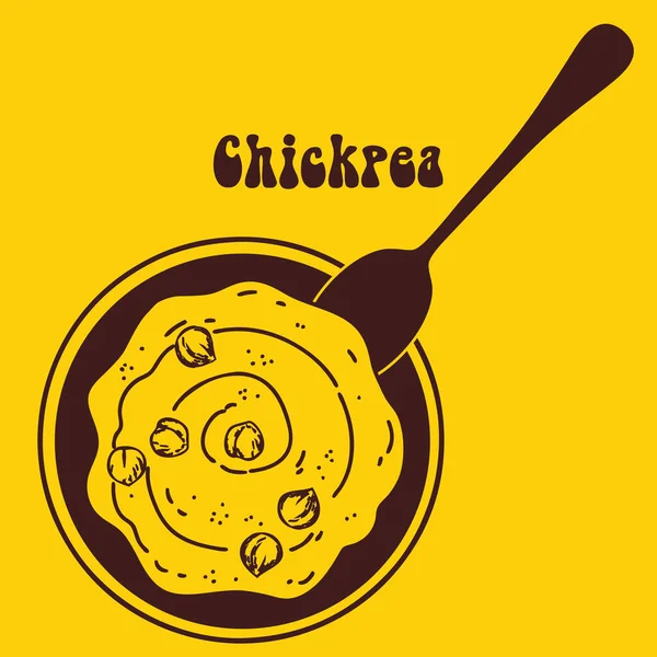 Блюдо Использующее Горох Качестве Ингредиента Векторная Иллюстрация — стоковый вектор