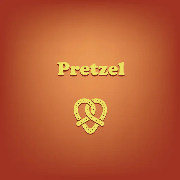 Plakat Tradycyjnego Produktu Pretzel Mąki Ilustracja Wektora — Wektor stockowy