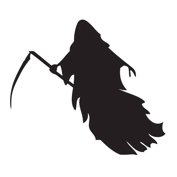 Symbolen För Ett Flygande Spöke Med Lie Representerar Döden Flygande — Stock vektor