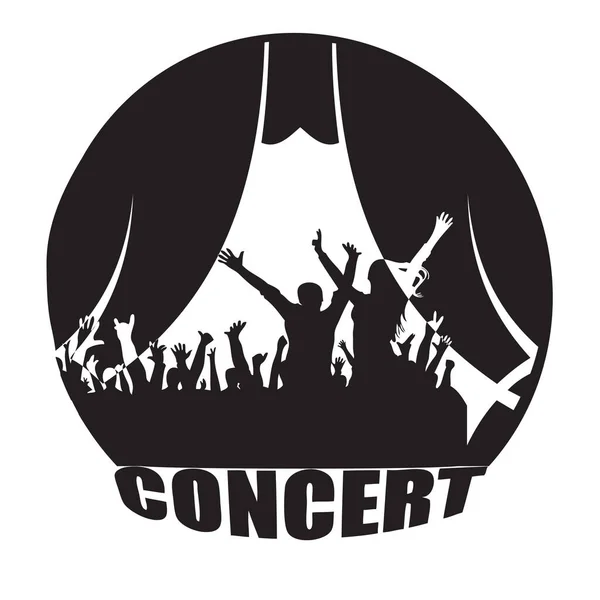 大衆娯楽イベントコンサートの場所のシンボル — ストックベクタ