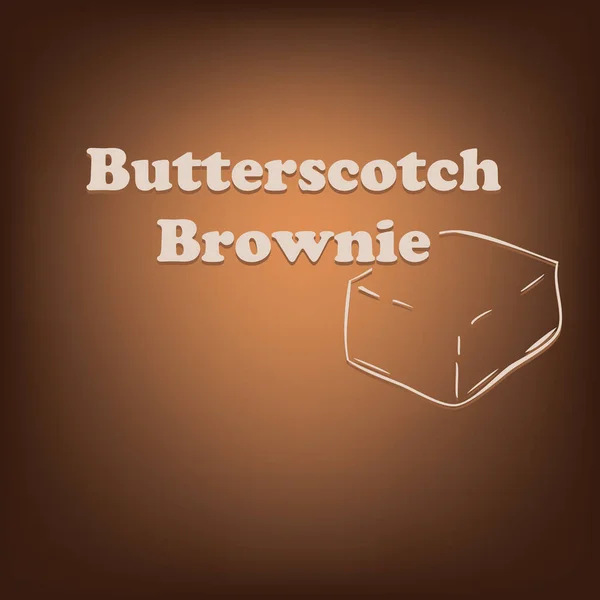 Affiche Pour Dessert Populaire Brownie Caramel Illustration Vectorielle Cuisson — Image vectorielle